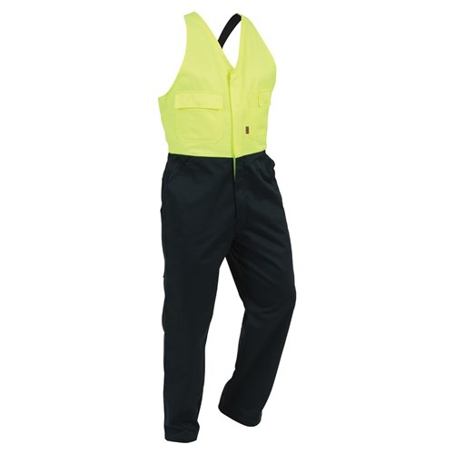 Overall Workzone Easy Action Polycotton Zip Spruce/ Yellow (Edzpc) Size 8