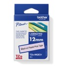 Brother P-Touch Labelling Tape TZe-MQE31 12mm x 4m Black On Pastel Pink image