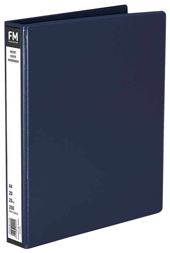 FM Insert Binder Polyprop A4 2D 26mm Navy