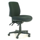 Roma Task Chair 3 Lever Mid Back Black Fabric  image