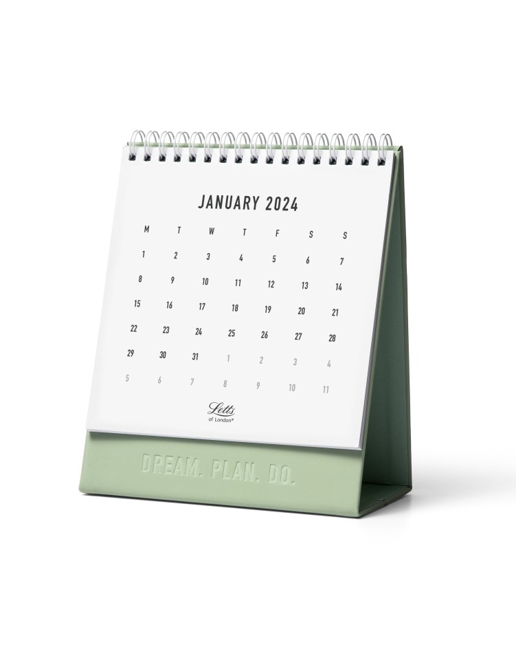 Letts 2024 Conscious Desk Calendar Sage
