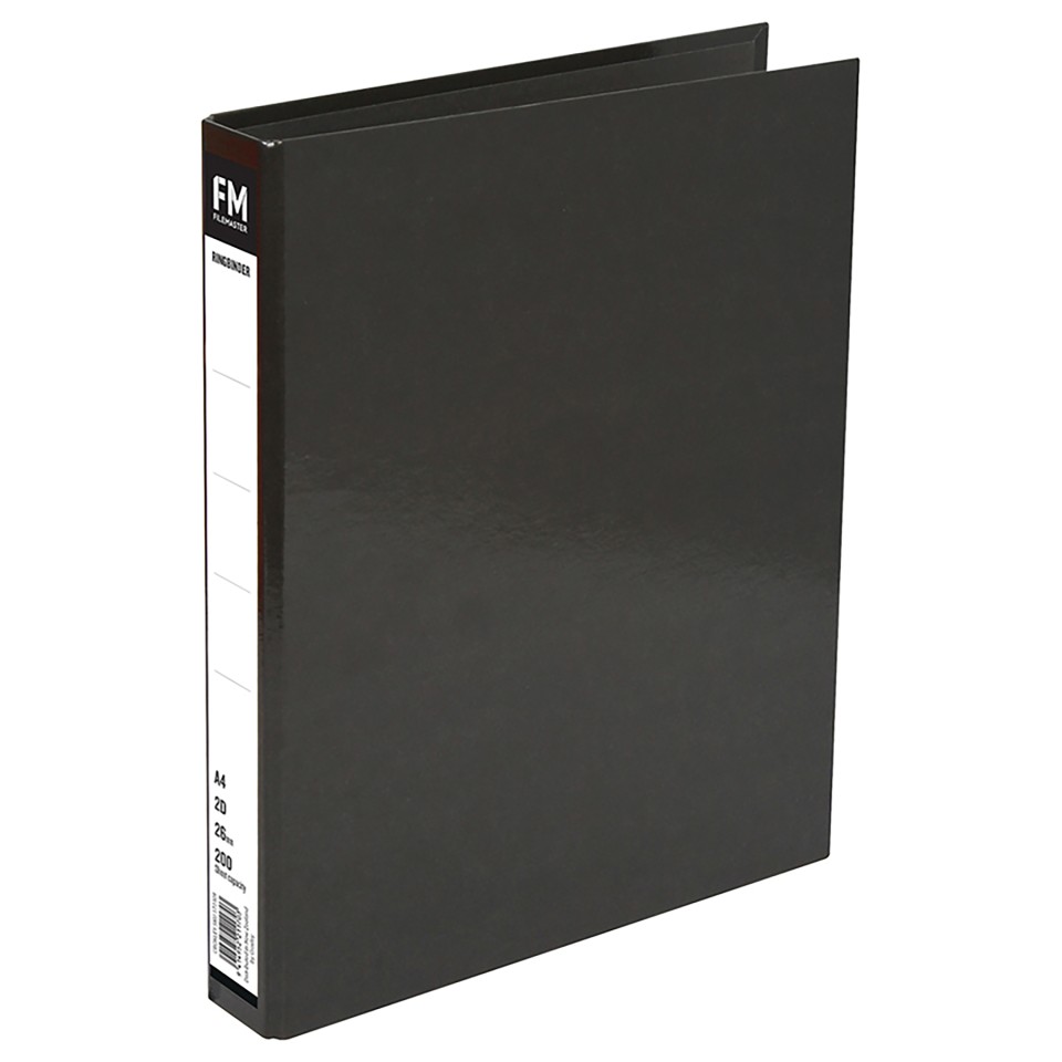 FM Ring Binder A4 2D 26mm Vivid Black