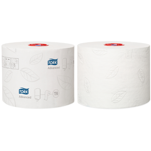 Tork T6 Compact Roll Toilet Paper 2 Ply White 100 meters per Roll 127530 Carton of 27