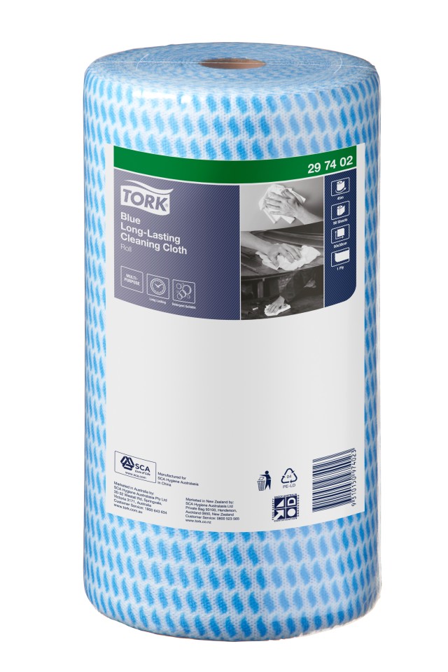 Tork Blue Long-Lasting Cleaning Cloth 90 Per Roll