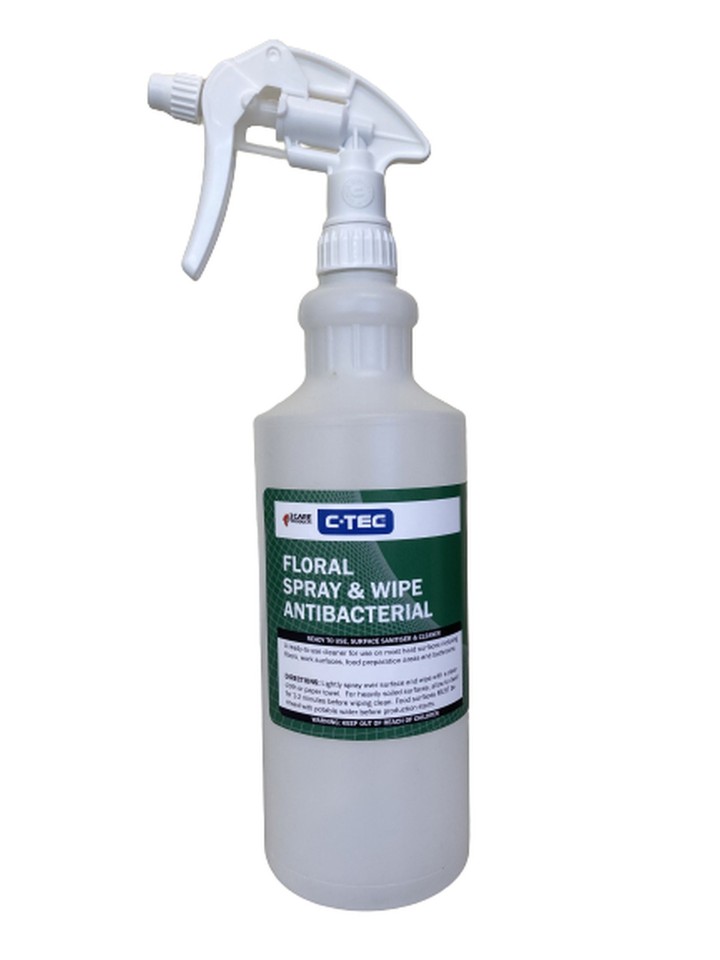C-TEC Floral Spray & Wipe 1 litre Spray Bottle Kit
