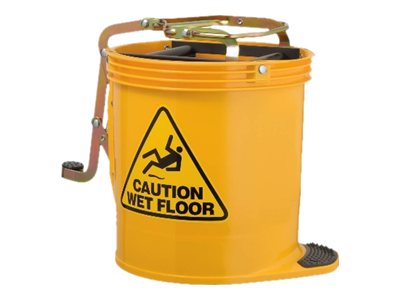 Oates Yellow Clean Unlabelled Mop Bucket 15 Litre