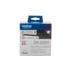 Brother Labelling Tape Continuous Paper DK-22251 QL 62mmx15.24m Black/Red On White image