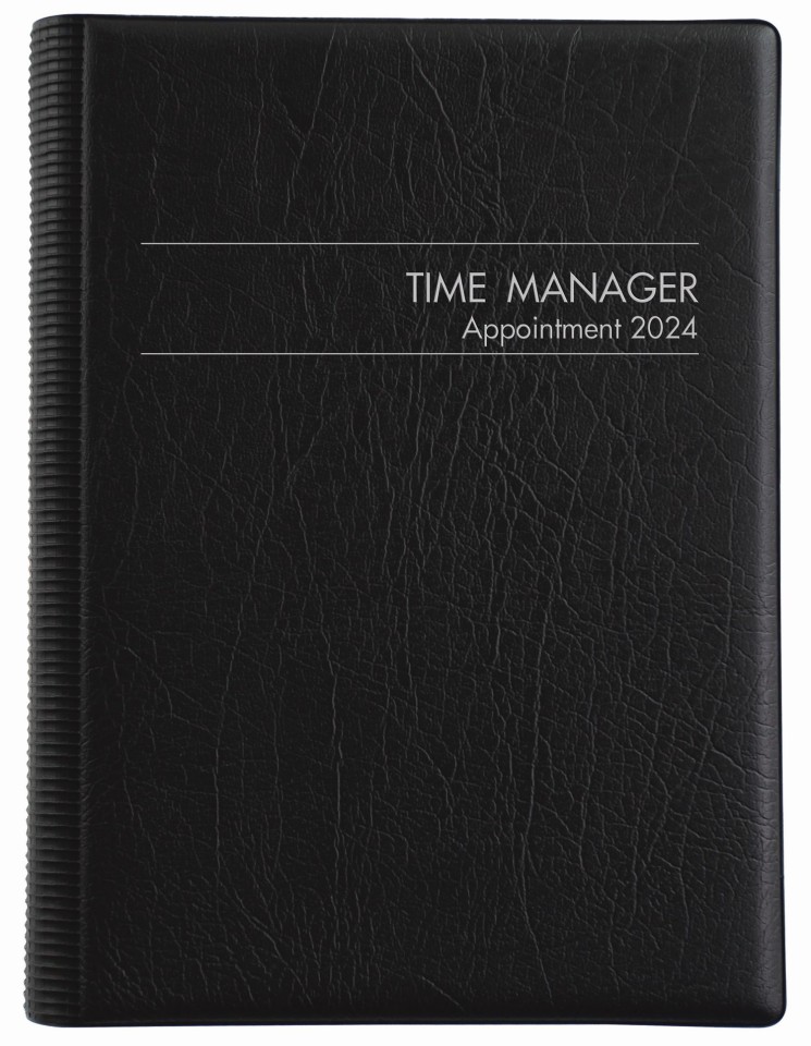 Collins 2024 Time Manager Appointment Diary A5 Day To Page Black