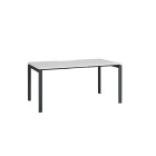Novah Straight Desk White Top / Black Frame image