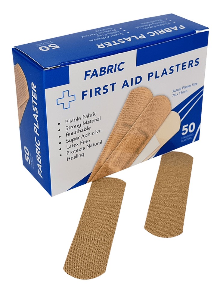 First Aid Plasters Fabric Skin Colour 72mm X 19mm Box Of 50