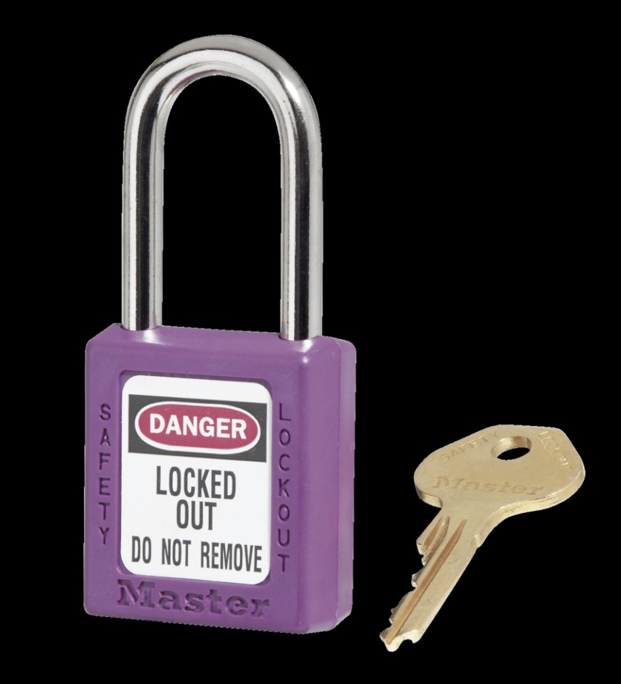 Master Lock Safety Padlock Steel Shackle Purple