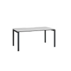 Novah Straight Desk White Top / Black Frame image
