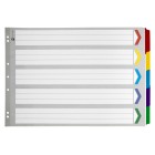 Marbig Dividers Manilla Plastic Coloured 5 Tab A3 Landscape White image