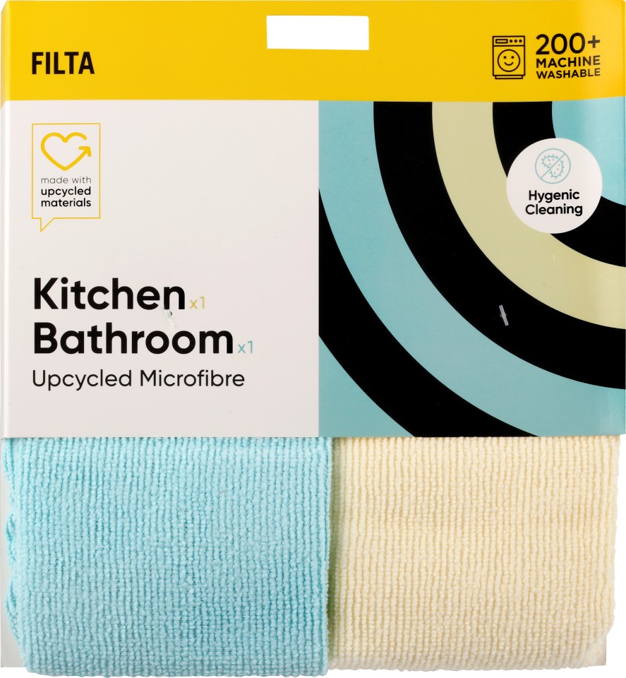 Filta Kitchen & Bathroom Upcycled Microfibre Cleaning Cloth