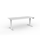 Knight Velocity Desk Electric 3 Column Scallop Top White Frame image