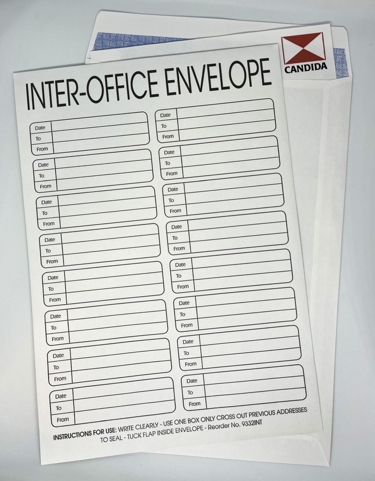 Candida Pocket Inter-Office Envelope 9332Int C4 229mm x 324mm White Box 250