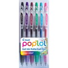 Pilot Pop'lol Gel Ink Pen Retractable Fine 0.7mm Assorted Colours Pack 6 image
