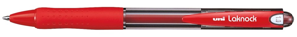 Uni Laknock Ballpoint Pen Retractable SN-100 1.0mm Red