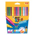 BIC Kids Cascade Colouring Felt Pens Assorted Colours Pack 12 image
