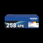 Brother Laser Toner Cartridge TN258 4 Colour Pack 4 image