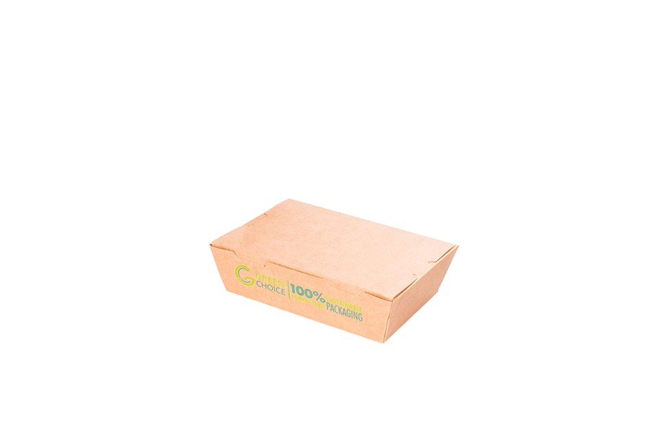 Green Choice Take Away Box Kraft Pla Small Carton 200