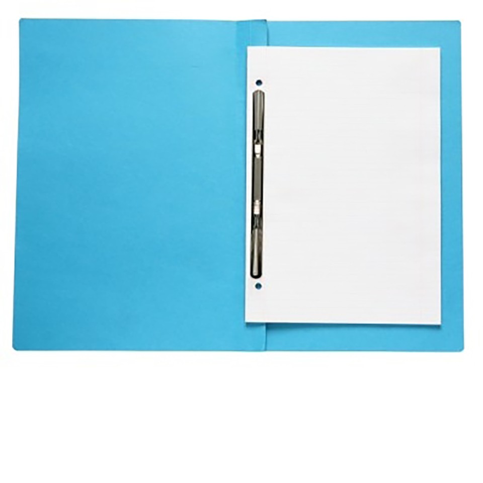 FM File Spring Foolscap Blue Narrow Coloured Manilla Card