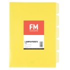 FM Pocket L Shape 5 Tab A4 Yellow 5 Pack image