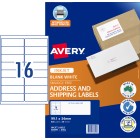 Avery Quick Peel Address Labels Sure Feed Inkjet Printers, 99.1 x 34 mm, 800 Labels (936045 / J8162) image