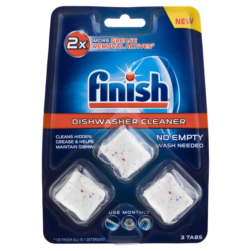 Finish Dishwasher Cleaner Tablets Pack of 3