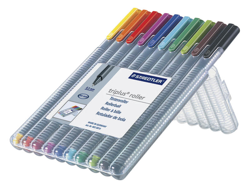 Staedtler Triplus Rollerball Pen 0.4mm Assorted Colours Set 10