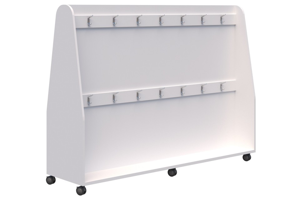 Ako Mobile Bag Storage - Standard. 1500h X 2000l X 500d. Artic White.