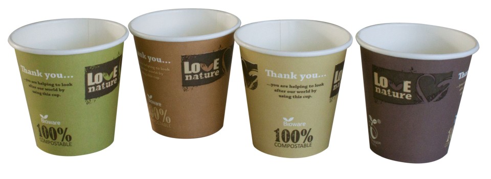 Huhtamaki Bioware Love Nature Paper Cup 225ml Pack 50