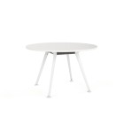 Knight Team Table 1200(Diameter)mm White Base White Top image