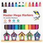 EC Master Mega Colouring Felt Markers Assorted Colours Pack 12 image