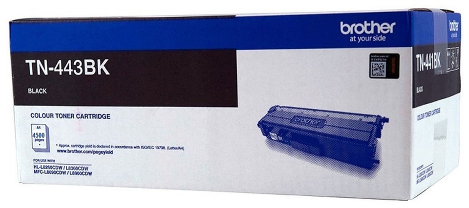 Brother TN443 BK Original Toner Cartridge - Black - Laser - High Yield