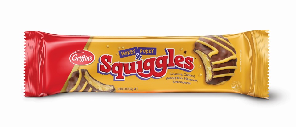 Griffins Squiggles Biscuits Hokey Pokey 215g