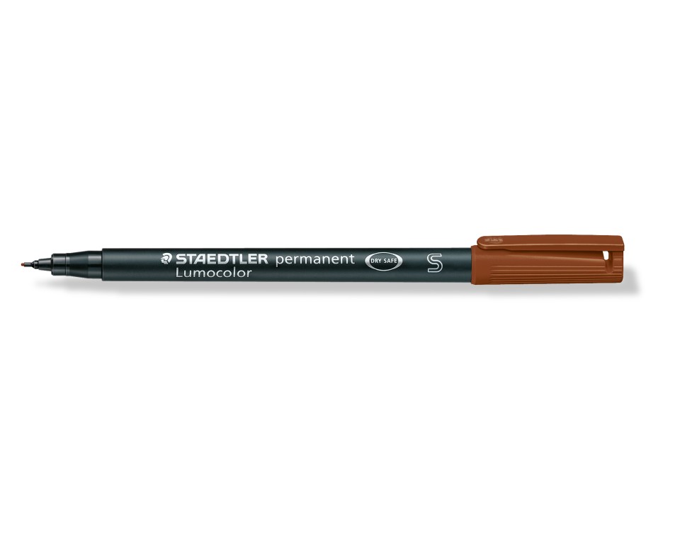 Staedtler Lumocolour Universal Pen Permanent S Brown Pack 10