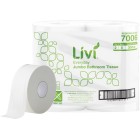 Livi Basic Jumbo Toilet Tissue 2 Ply White 300 meters per Roll 7006 Carton of 8 image