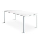 Novah Meeting Table - White Frame / White Top 1600x800 image