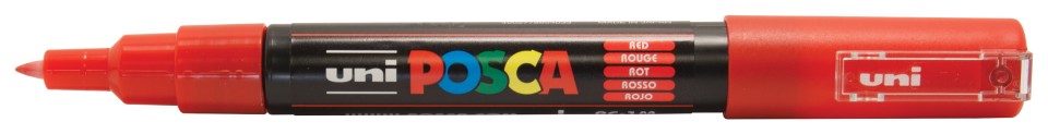 Uni Posca Marker 1.0mm Extra-Fine Poly-tip Red PC-1M