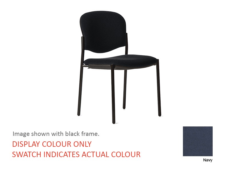 Knight Raz 2 Stacker Chair Silver Frame Navy