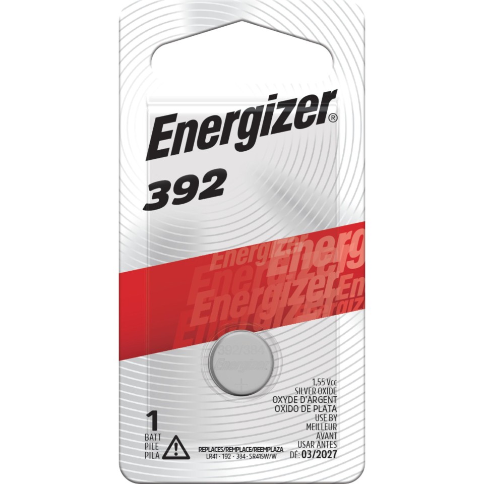 Energizer 392 / 384 Watch Battery 1.55V Pack 1
