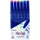 Pilot Frixion Fineliner Pen SW-FF-S6 HS Erasable Fine 0.45mm Assorted Colours Pack 6 image