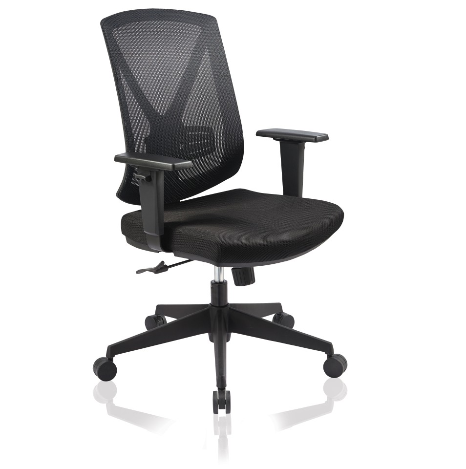 Brio II Task Chair 2 Lever High Back  Black Mesh