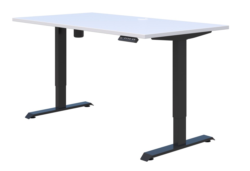 Duo II Electric Height Adjustable Desk 1800Wx800Dmm White Top / Black Frame