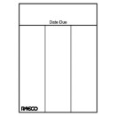 Date Due Slips 3 Column White Pack 500 image