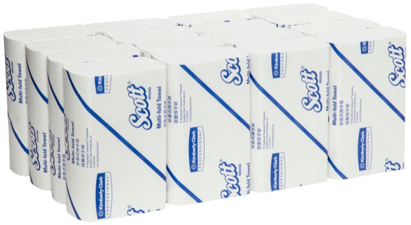 Scott Multifold Hand Towel White 250 Sheets per Pack 13207 Carton of 16