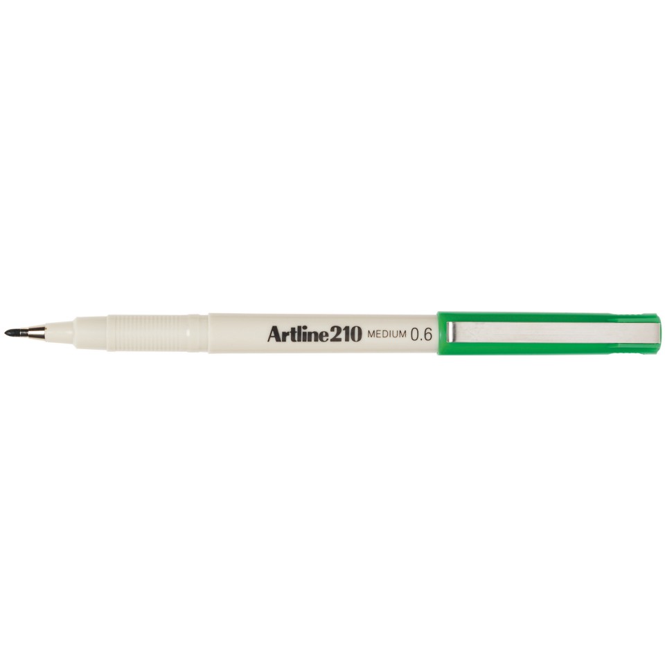 Artline 210 Fineliner Pen Medium 0.6mm Green