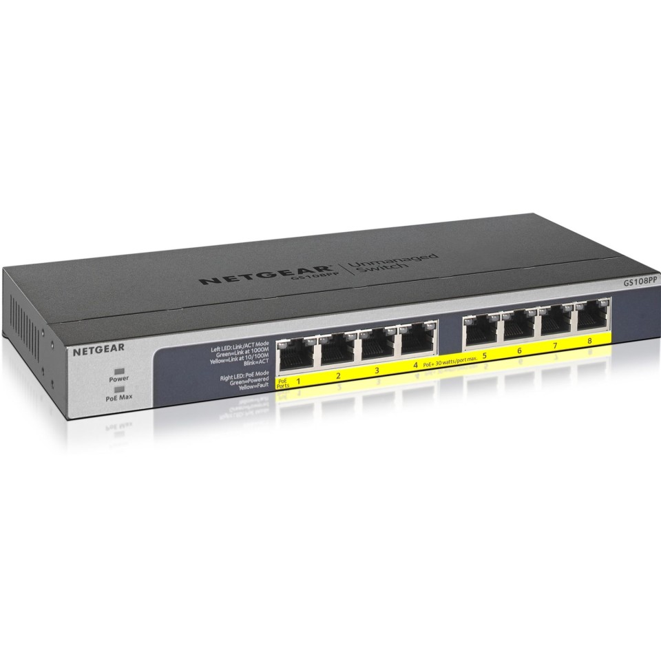 Netgear Prosafe 8 Port Gigabit Poe Switch