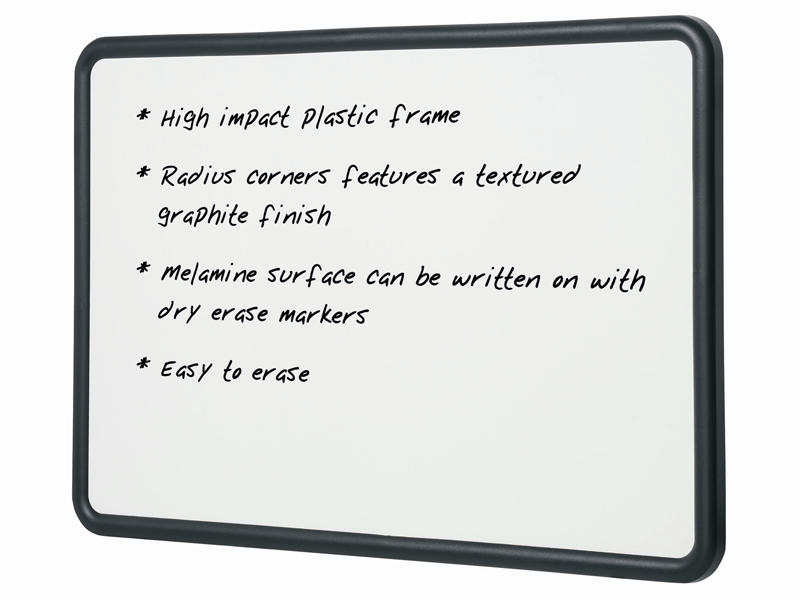 Quartet Contour Whiteboard Graphite Frame 600 x 900mm